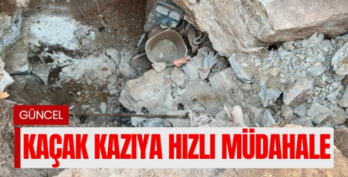 Marmaris’te kaçak kazıya polisten suçüstü