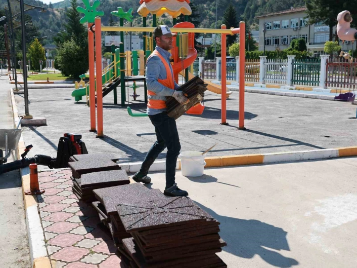 Tokat Belediyesi trafik eğitim parkı yenileniyor