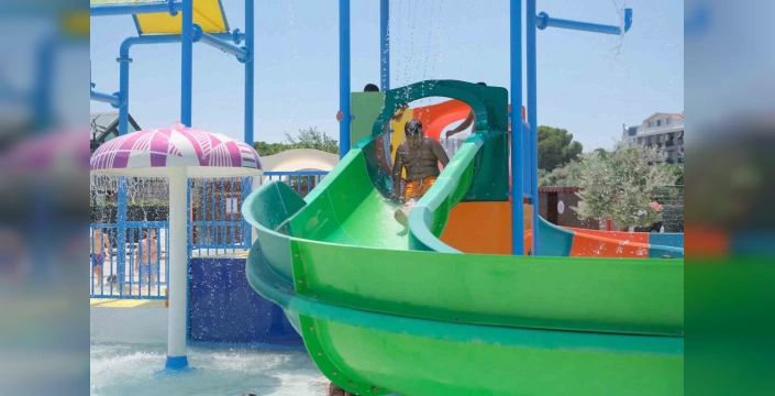 Aydın Tekstil Parkı: Yaz sıcağında çocukların eğlence merkezi