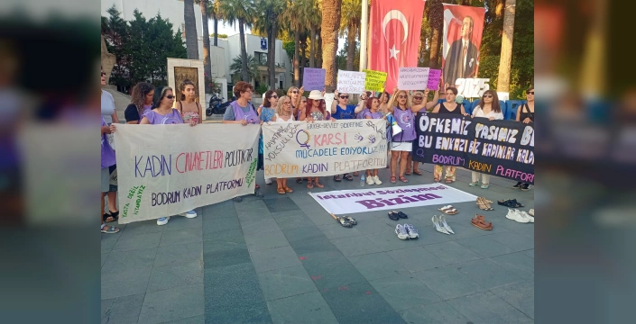 Bodrumlu kadınlar şiddete karşı alana çıktılar