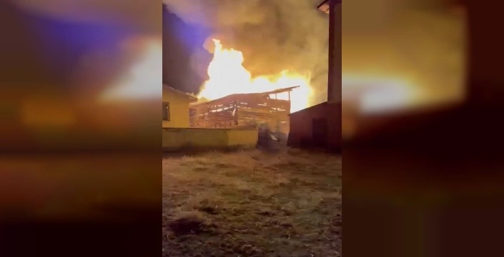 Devrekani'nde samanlık yangını: 3 evin yanması önlendi