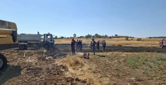 Emet'te yangın: 500 dekar ekili alan kül oldu