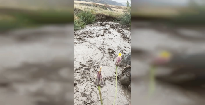 Erzincan'da sel felaketi: Yollar sular altında kaldı