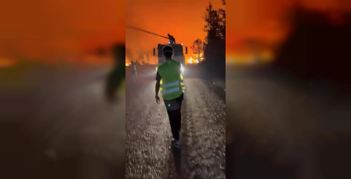 Harmancık'ta orman yangını: Korku dolu anlar kamerada