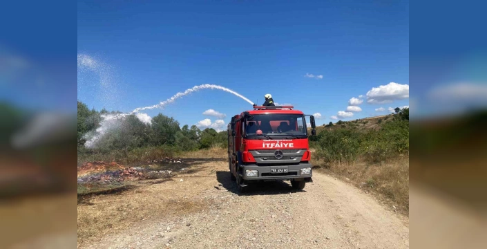 Kavak'ta küçük çaplı ot yangını