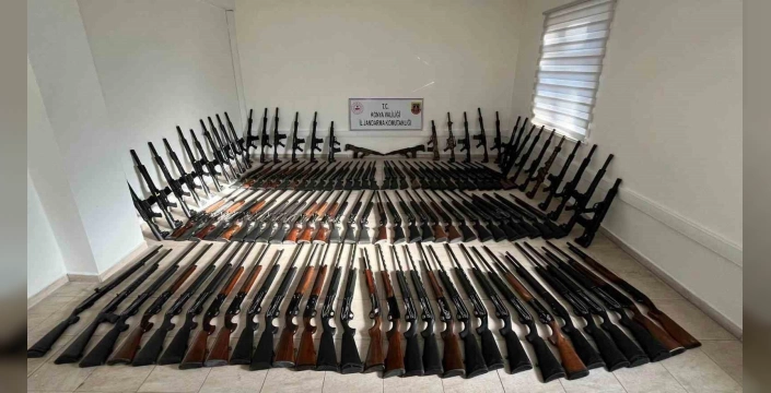 Konya'da büyük operasyon: 322 av tüfeği ele geçirildi