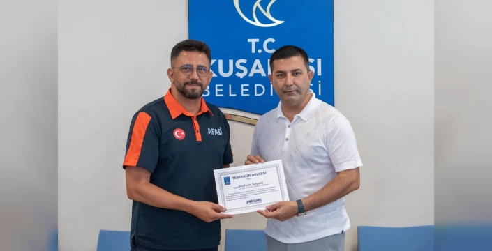 Kuşadası'nda afet eğitimi: 31 kişilik arama kurtarma ekibi sertifika aldı