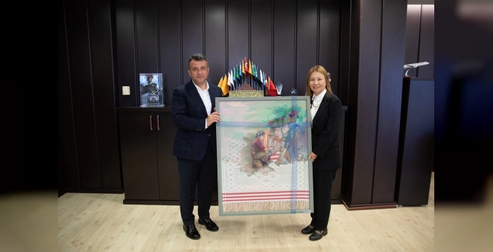 Samsun Valisi Tavlı ve heyet OMÜ Rektörü Aydın'ı ziyaret etti