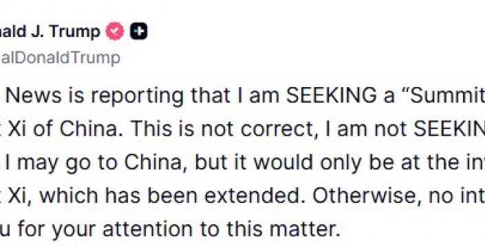 Trump: Çin'e sadece Xi'nin davetiyle giderim