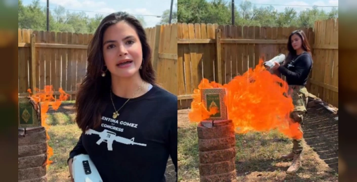 ABD'de Valentina Gomez'in Kur'an-ı Kerim'i yakması büyük tepki çekti