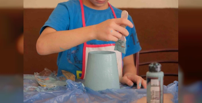 Aydın'da ücretsiz sanatsal tasarım kursları: Çocuklar hayal güçlerini geliştiriyor