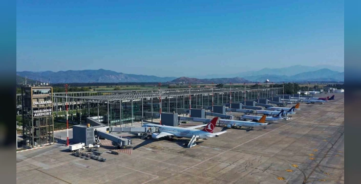 Dalaman Havalimanı'nda 7 ayda 2 milyon 906 bin 953 yolcuya hizmet verildi