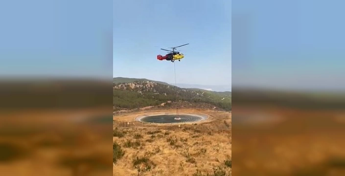 Denizli ve Aydın'da orman yangını: Göletlerdeki su azaldı