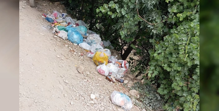 Hakkari'nin Kato Dağı'ndaki Kaval Şelalesi çöp sorunu ile boğuşuyor