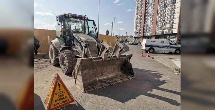 Kayseri'de doğalgaz borusu patladı