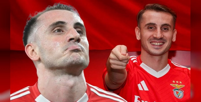 Kerem Aktürkoğlu, Benfica'nın son antrenmanında