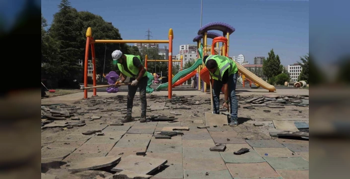 Mardin'de park yenileniyor