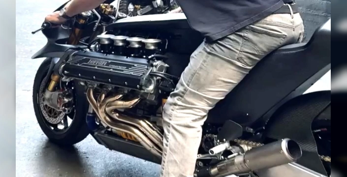 Maxwell Hazan'ın HF355'i: Ferrari motorlu özel tasarım motosiklet