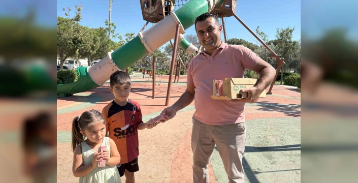 Menemen'de çevre bilinci projesi: Çöp atan çocuklara süt, yetişkine çay