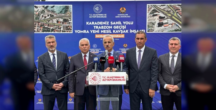 Uraloğlu, Trabzon'da yeni nesil kavşak inşaatını inceledi: Okullar açılmadan bitirilecek