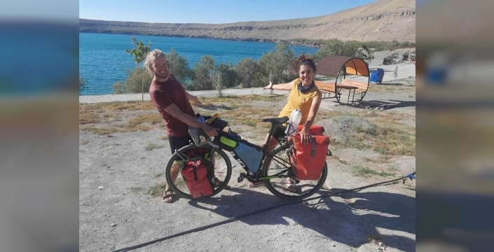 Bisikletleriyle dünya turunda Türkiye'ye gelen Fransız çift: 'İnsanlar inanılmaz derecede cömert'