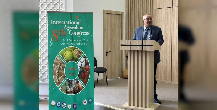 Çameli Belediye Başkanı Arslan, Özbekistan'da tarım kongresinde konuştu