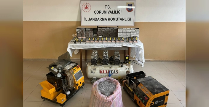 Çorum'da büyük kaçakçılık operasyonu: Binlerce makaron ele geçirildi