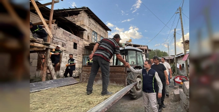 Erzurum'da yangın sonrası destek açıklaması: Yaralar sarılacak