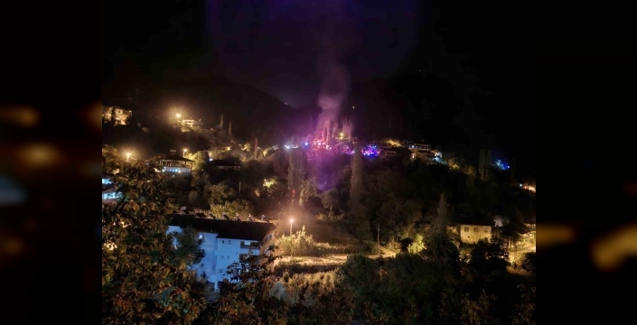 Feke'de ev yangını: Anne ve oğlu yaralı