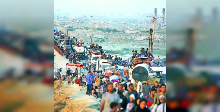 Gazze'de 2,3 milyon Filistinli göç etti: Mezarlıklara çadır kuruyorlar