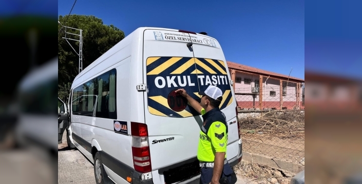 Germencik'te okul servis araçları denetlendi