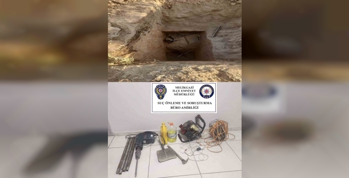 Kayseri'de kaçak kazı yapan 4 şahıs yakalandı