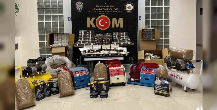 Manisa'da kaçak tütün operasyonu: 9 gözaltı