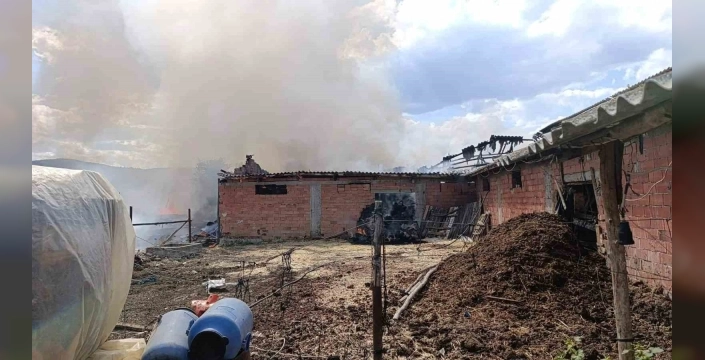 Pazaryeri'nde samanlıkta yangın