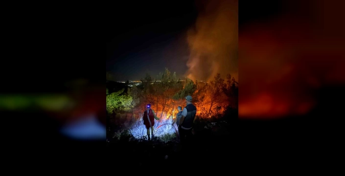 Söke'de yangın: Alevler geceyi aydınlattı