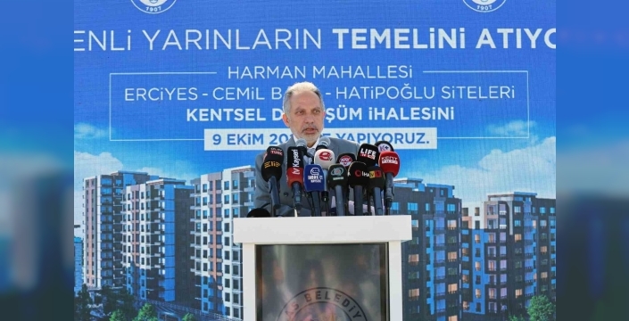 Talas Belediye Başkanı Yalçın: 1,1 milyar liralık kentsel dönüşüm ihalesi 9 Ekim’de
