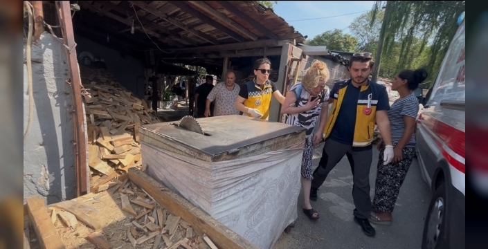 Tekirdağ Çorlu’da kaza: Suntadan fırlayan tahta parçası kadını yaraladı