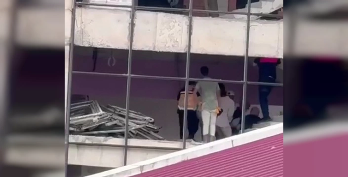 Ünye'de inşaat kazası: İşçi iskelede düştü
