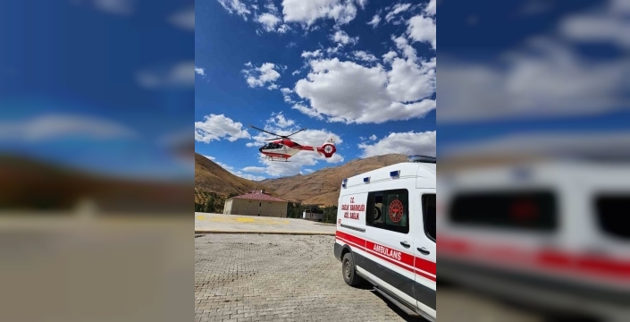 Acil durum: Kalp hastası helikopterle Vana sevk edildi