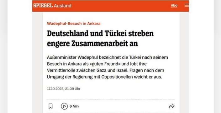 Alman medyasında Türkiye'ye övgüler: Stratejik ortaklık yeniden güçleniyor