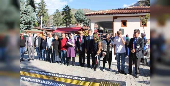 Amasya'da görme engellilere beyaz baston desteği