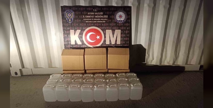 Aydın'da 120 litre etil alkol ele geçirildi