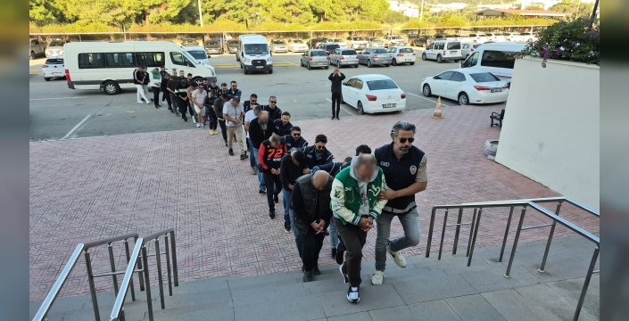 Bodrum'da 17 şüpheli adliyeye sevk edildi