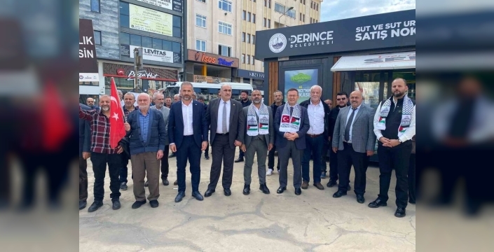 Derince esnafı, Gazze'ye destek için tek yürek oldu