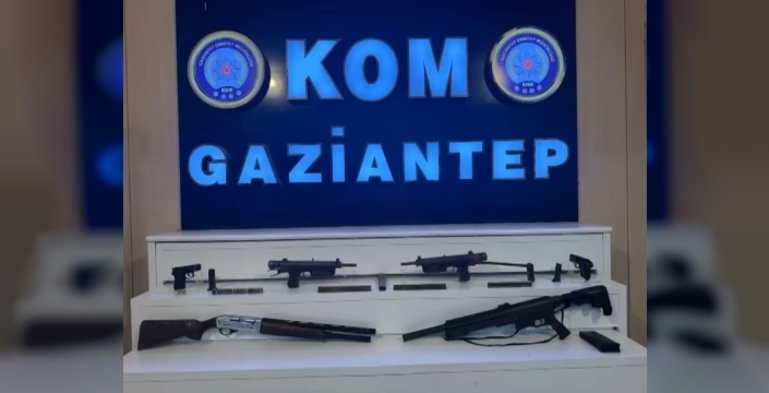 Gaziantep'te bağ evine kaçak silah operasyonu: 4 tüfek, 2 tabanca ele geçirildi