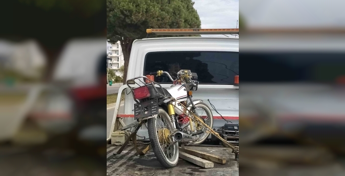 Gazipaşa'da ehliyetsiz ve plakasız motosiklet sürücüsüne 53 bin TL ceza