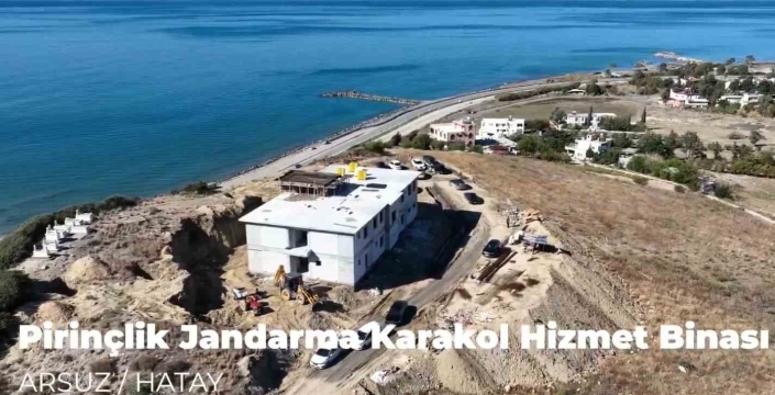 Hatay'da Pirinçlik Jandarma Karakol Komutanlığı inşaatı devam ediyor