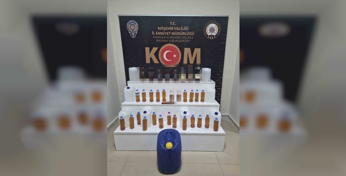 Kırşehir'de kaçak alkol ve fişek operasyonu: 1 gözaltı