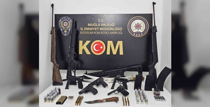 Muğla'da ruhsatsız silahlara büyük operasyon: 13 şüpheli gözaltında