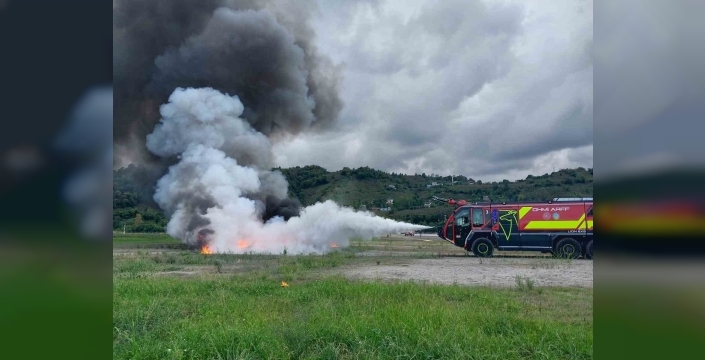 Ordu-Giresun Havalimanı'nda acil durum ve yangın tatbikatı yapıldı